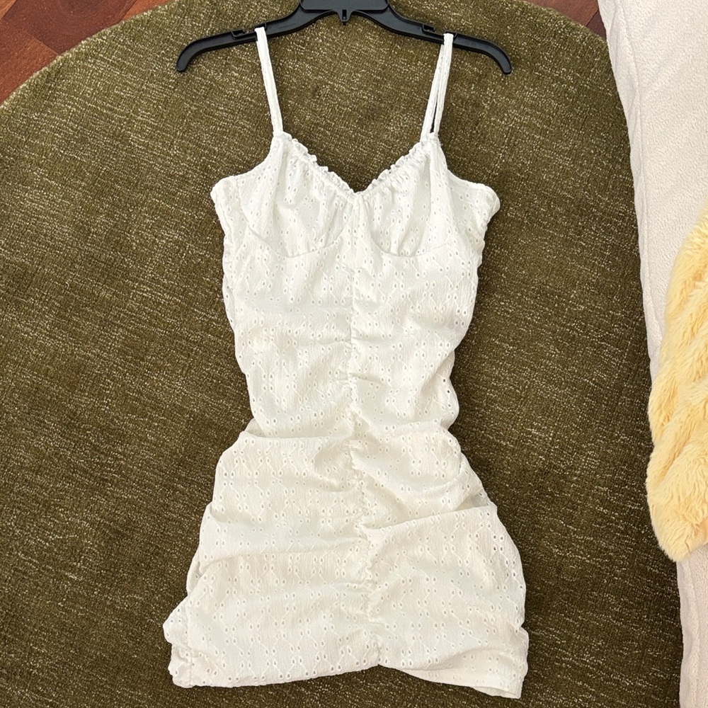 Divided White Mini Dress